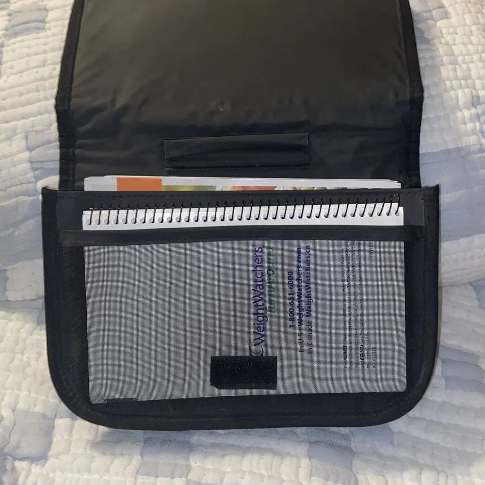 WW Weight Watchers Black Member Carrying Case Turn Around Nylon NWT W/ 3 Books‎
